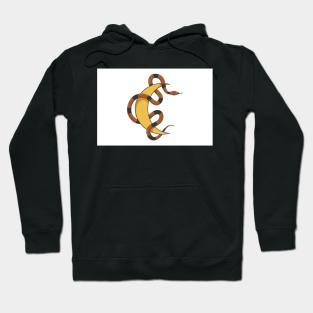 Snake and Moon Esoteric Emblem Hoodie